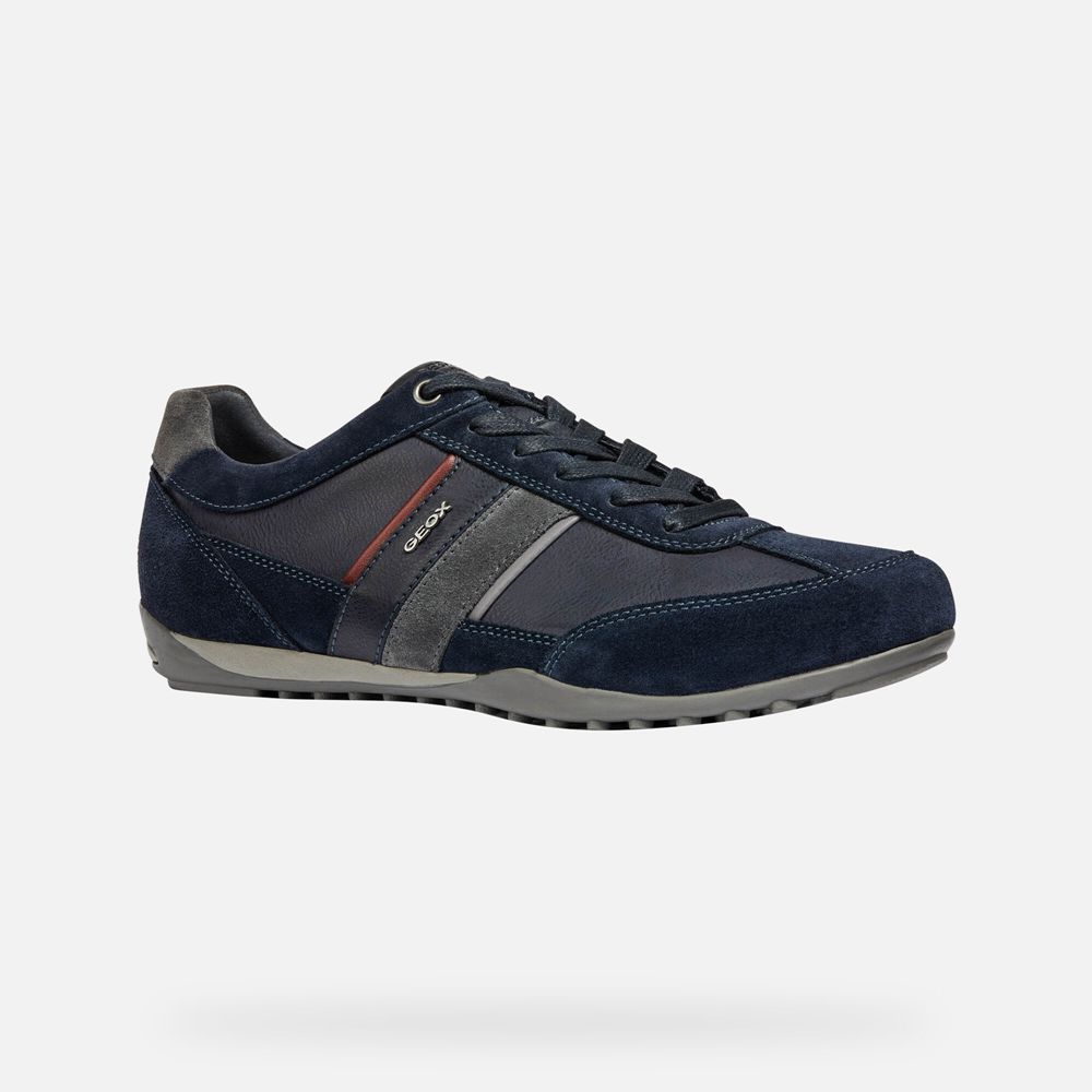 Basket Geox Wells - Bleu Marine - Homme 097361-HFZ